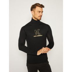Golf KARL LAGERFELD Knit Rollneck 655020 502399. Czarne swetry męskie KARL LAGERFELD, m, bez wzorów, z golfem, bez kaptura. Za 839,00 zł.
