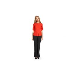 Bluzki Style S097 Bluzka z kontrafałdą. Niebieskie bluzki z odkrytymi ramionami marki Style, l. Za 99,00 zł.