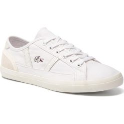 Tenisówki LACOSTE - Sideline 119 1 Cfa 7-37CFA004265T Wht/Off Wht. Białe półbuty damskie marki Lacoste, bez wzorów, ze skóry, bez zapięcia. Za 369,99 zł.