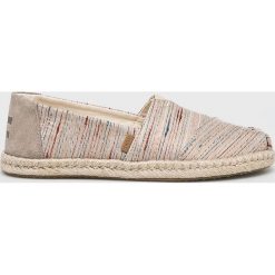 Toms - Espadryle Classic. Brązowe espadryle damskie Toms, bez wzorów, ze skóry, bez obcasa. Za 259,90 zł.