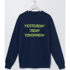 Bluza z napisem - Granatowy. Niebieskie bluzy męskie Sinsay, s, z napisami, bez kołnierzyka, bez rękawów, bez kaptura. Za 39,99 zł.