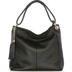 Torebki klasyczne damskie: Skórzana torebka w kolorze czarnym – 38 x 36 x 14 cm