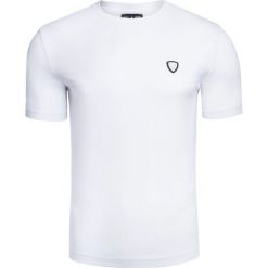 T-shirt EA7 EMPORIO ARMANI Biały. Białe t-shirty męskie marki EA7 Emporio Armani, m, z aplikacjami, z dzianiny, z okrągłym kołnierzem. Za 210,00 zł.