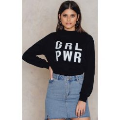 Bluzy rozpinane damskie: Josefin Ekström for NA-KD Bluza GRL PWR - Black