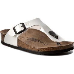 Japonki BIRKENSTOCK - Gizeh Kids 0846163 White. Białe sandały dziewczęce Birkenstock, ze skóry ekologicznej, bez zapięcia. W wyprzedaży za 139,00 zł.