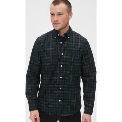 Koszula w kolorze niebiesko-zielonym. Niebieskie koszule męskie xl, w kratkę, z bawełny. W wyprzedaży za 109,95 zł.