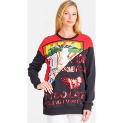 BLUZA PINKO. Czarne bluzy damskie Pinko, xs, z nadrukiem, z bawełny. Za 521,40 zł.