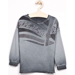 Pepe Jeans - Bluza dziecięca Gloria 104-180 cm. Szare bluzy dziewczęce Pepe Jeans, z nadrukiem, z elastanu, bez rękawów, bez kaptura. W wyprzedaży za 149,90 zł.