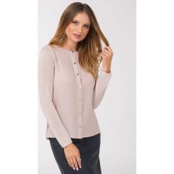 Swetry rozpinane damskie: Elegancki sweter z połyskującą nitką
