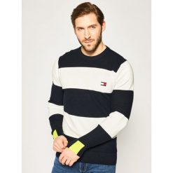 Sweter TOMMY HILFIGER MW0MW13129. Niebieskie swetry męskie TOMMY HILFIGER, m, bez wzorów, klasyczne, z klasycznym kołnierzykiem, bez kaptura. W wyprzedaży za 329,00 zł.