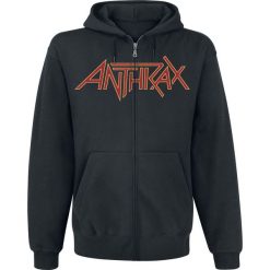 Bejsbolówki męskie: Anthrax Devil Hoodie Bluza z kapturem rozpinana czarny