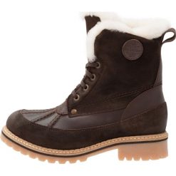 Buty zimowe damskie: Shepherd JENNIFER Botki sznurowane moro
