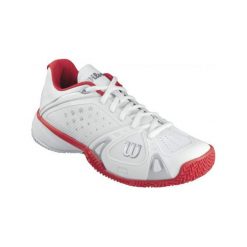 Buty sportowe damskie: Wilson Buty Do Tenisa Rush Pro Cc W White/Cherry/White (39,7)