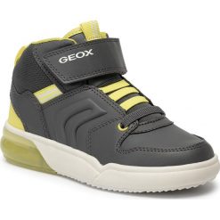 Sneakersy GEOX - J Grayjay B.C J949YC 0BU11 C1267 S Dk Grey/Lime. Szare trampki chłopięce Geox, bez wzorów, ze skóry ekologicznej, bez zapięcia. W wyprzedaży za 249,00 zł.