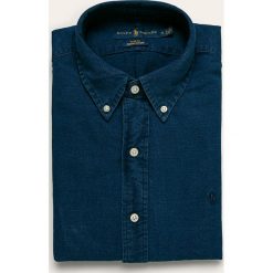 Polo Ralph Lauren - Koszula. Niebieskie koszule męskie Polo Ralph Lauren, s, bez wzorów, z bawełny, casualowe, polo, z długim rękawem. W wyprzedaży za 279,90 zł.