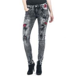 Full Volume by EMP Skarlett Jeansy damskie czarny. Czarne jeansy damskie marki Full Volume by EMP, z aplikacjami, z jeansu. Za 79,90 zł.
