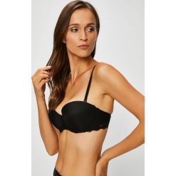 Triumph - Biustonosz Lovely Micro. Czarne biustonosze push up marki Triumph, z haftami, z elastanu. W wyprzedaży za 99,90 zł.