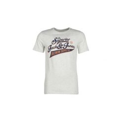 T-shirty z krótkim rękawem Jack Jones JJELOGO. Szare t-shirty męskie Jack & Jones, s, bez wzorów, bez kołnierzyka, krótkie. Za 47,20 zł.