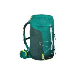 Plecak turystyczny MH100 40 l. Zielone plecaki męskie marki QUECHUA, z elastanu. Za 169,99 zł.