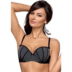 Biustonosz push-up Black Spinel. Czarne biustonosze Avalingerie, w paski. Za 105,99 zł.