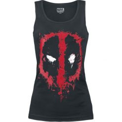 Deadpool Splatter Logo Top damski czarny. Czarne bluzki damskie marki Deadpool, l, z nadrukiem. Za 74,90 zł.