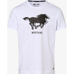 Mustang - T-shirt męski, biały. Białe t-shirty męskie Mustang, xxl, z nadrukiem, bez kołnierzyka. Za 89,95 zł.