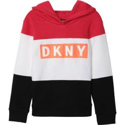 Dkny - Bluza dziecięca 116-152 cm. Czerwone bluzy chłopięce DKNY, bez wzorów, z bawełny, bez rękawów, z kapturem. Za 299,90 zł.
