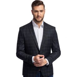 Marynarka STEFANO MACS000335. Niebieskie marynarki męskie Giacomo Conti, m, bez wzorów, eleganckie. Za 599,00 zł.