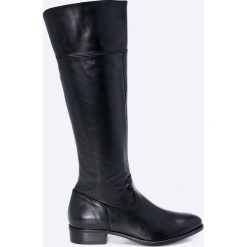 Tamaris - Kozaki. Czarne buty zimowe damskie marki Tamaris, z materiału. W wyprzedaży za 199,90 zł.