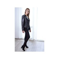 Żakiet ze skórzanymi klapami. Szare marynarki damskie Anna bartula, s, bez wzorów, z wełny. Za 399,00 zł.