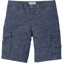 Bermudy bojówki Regular Fit bonprix niebieski w kratę. Niebieskie spodenki i szorty męskie bonprix, m, bez wzorów. Za 109,99 zł.
