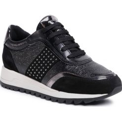 Sneakersy GEOX - D Tabelya A D94AQA 022CF C9999 Black. Czarne półbuty damskie Geox, z zamszu. Za 539,00 zł.