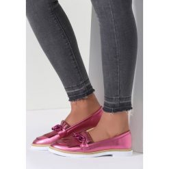 Fuksjowe Mokasyny Damask. Szare mokasyny damskie vices. Za 49,99 zł.
