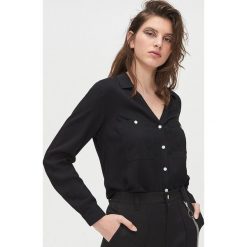 Koszula z wiskozy - Czarny. Czarne koszule damskie Cropp, s, bez wzorów, z wiskozy, bez kołnierzyka, bez rękawów. Za 59,99 zł.