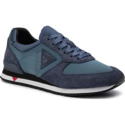 Sneakersy GUESS - Chat FM7CHT SUE12 BLUE. Niebieskie sneakersy męskie Guess, bez zapięcia. Za 399,00 zł.