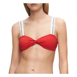 Calvin Klein Damskie stroje kąpielowe biustonosz Twist Bandeau-Rp KW0KW00891-BEH Pvh Black (Wielkość L). Czarne stroje kąpielowe damskie Calvin Klein, l, bez wzorów. W wyprzedaży za 167,00 zł.