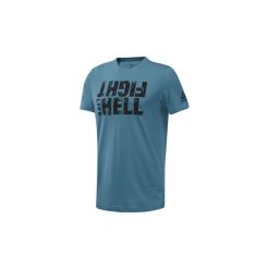 T-shirty z krótkim rękawem Reebok Sport Koszulka Fight Like Hell. Niebieskie koszulki męskie Reebok Sport, m, bez wzorów, sportowe, bez kołnierzyka, krótkie. Za 79,95 zł.