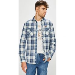 Tom Tailor Denim - Koszula. Niebieskie koszule męskie marki TOM TAILOR DENIM, s, w kratkę, z bawełny, klasyczne, z klasycznym kołnierzykiem, z długim rękawem. W wyprzedaży za 159,90 zł.