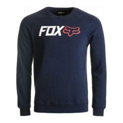 Bejsbolówki męskie: FOX Bluza Męska Legacy Crew L Niebieski