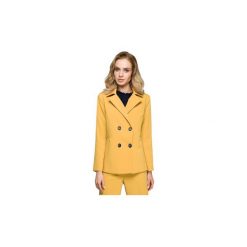 Kurtki lekkie Style S128 Żakiet dwurzędowy - żółty. Żółte kurtki damskie Style, s, bez wzorów, bez kaptura. Za 169,00 zł.