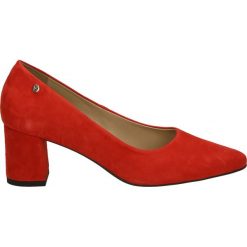 Czółenka - 051 CAM ROSSO. Czerwone buty ślubne damskie Venezia, ze skóry. Za 189,00 zł.