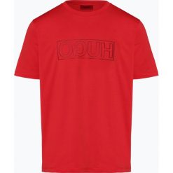 HUGO - T-shirt męski – Dicagolino, czerwony. Czerwone t-shirty męskie HUGO, xl, bez wzorów, bez kołnierzyka. Za 249,95 zł.
