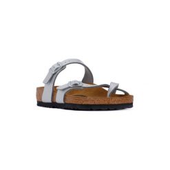 Klapki Birkenstock MAYARI GRACEFUL SILVER. Szare klapki damskie Birkenstock, bez wzorów, bez obcasa. Za 329,30 zł.