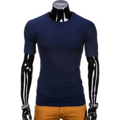 T-shirty męskie: T-SHIRT MĘSKI BEZ NADRUKU S620 – GRANATOWA