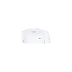 T-shirty z krótkim rękawem Lacoste TH6710. Białe t-shirty męskie Lacoste, s, bez wzorów, bez kołnierzyka, krótkie. Za 249,00 zł.