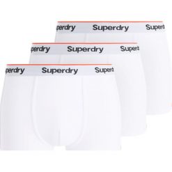 Superdry 3 PACK Panty optic. Białe bokserki męskie Superdry, z bawełny. Za 169,00 zł.