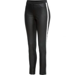Legginsy ze sztucznej skóry bonprix czarny. Czarne legginsy damskie bonprix, bez wzorów, ze skóry. Za 149,99 zł.