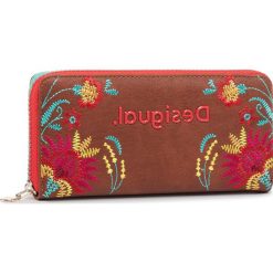 Duży Portfel Damski DESIGUAL - 20SAYP16 6011. Pomarańczowe portfele damskie Desigual, bez wzorów, ze skóry ekologicznej. Za 249,00 zł.