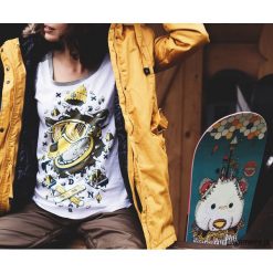 Ice Bear Yellow 3/4 Raglan Tee. Żółte t-shirty damskie Pakamera, bez wzorów, bez kołnierzyka. Za 119,00 zł.