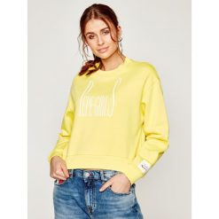 Bluza Pepe Jeans DUA LIPA Grace PL580967. Żółte bluzy damskie Pepe Jeans, m, bez wzorów, z bawełny, bez rękawów, bez kaptura. W wyprzedaży za 189,00 zł.